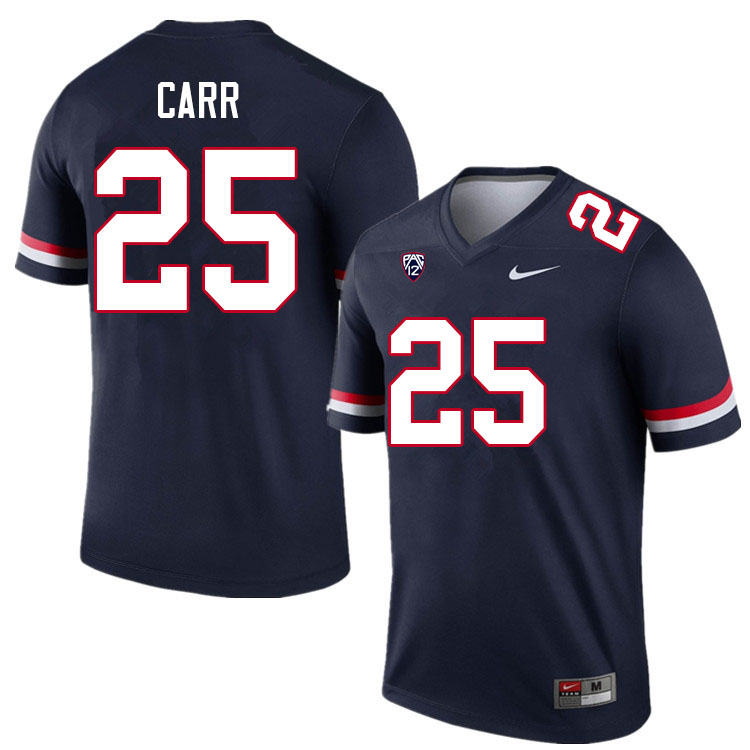Men #25 Javione Carr Arizona Wildcats College Football Jerseys Sale-Navy